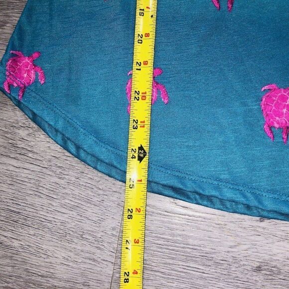 Leoma Lovegrove Womens Size Small Colorful Turtle Abstract Art Top Long Sleeve - Picture 7 of 7